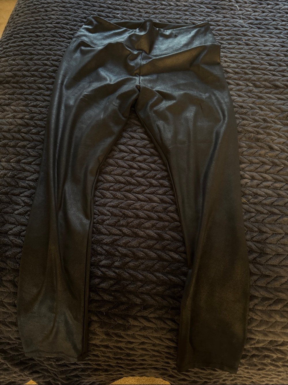 Simply Vera Vera Wang Black Faux Leather Leggings